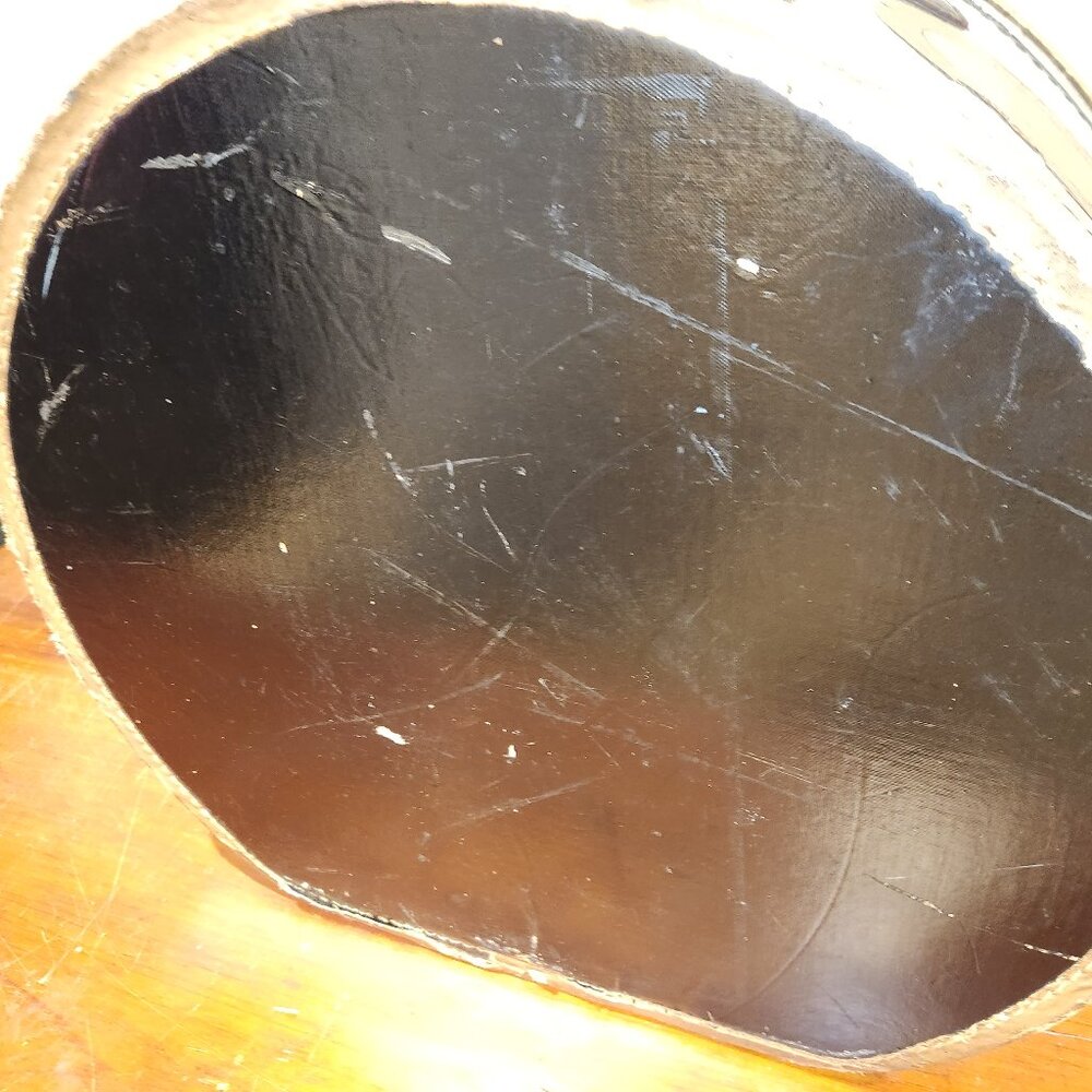 Vintage Lined Hat Box Train Case Leather Trim **AS IS** - Picture 8 of 16